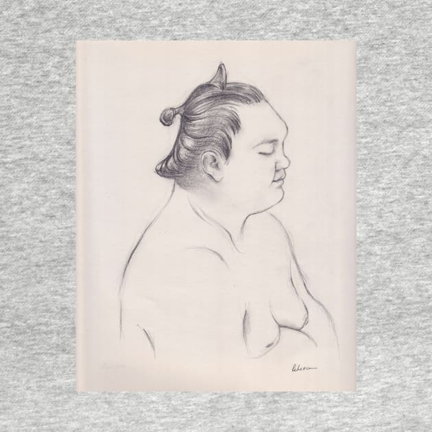 Calm Before the Storm - Pencil drawing of legendary sumo wrestler Hakuho by tranquilwaters